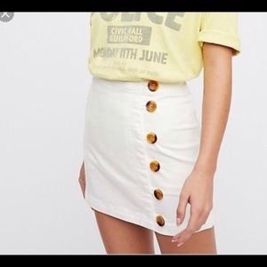 White Free People skirt